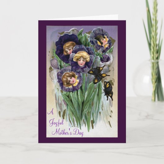 Pansy Ladys Mother's Day Karte (Vorderseite)