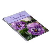 Pansy Lila Blume Blumenfrühling Blüten Blume Notizblock (Rechte Seite)