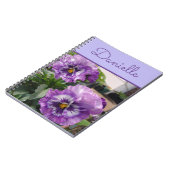 Pansy Lila Blume Blumenfrühling Blüten Blume Notizblock (Linke Seite)