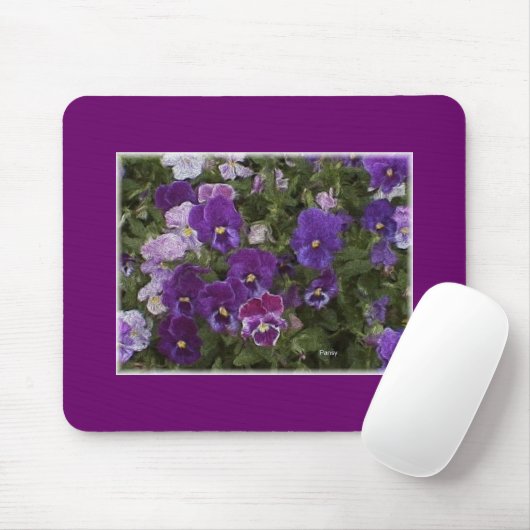 Pansy lila mousepad (Mit Mouse)