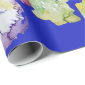 Pansy Lila Spring Blumen Blumenbeete Wasserfarbe Geschenkpapier (Rolleneckpunkt)