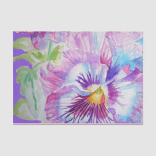 Pansy Lila Watercolor Hübsche Blume Seidenpapier