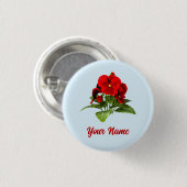 Pansy Lover Floral Personalisiert Custom Button (Vorne & Hinten)