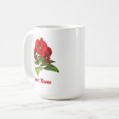 Pansy Lover Floral Personalisiert Custom Kaffeetasse (Vorderseite Links)