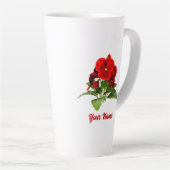 Pansy Lover Floral Personalisiert Custom Milchtasse (Rechte Ecke)