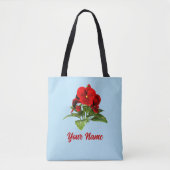 Pansy Lover Floral Personalisiert Custom Tasche (Vorderseite)