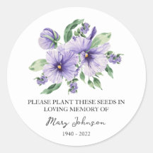 Pansy Memorial Beerdigung Seed Packet