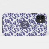 Pansy-Monogramm iPhone Fall Case-Mate iPhone Hülle (Rückseite (Horizontal))