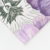 Pansy-Muster Fleecedecke (Ecke)