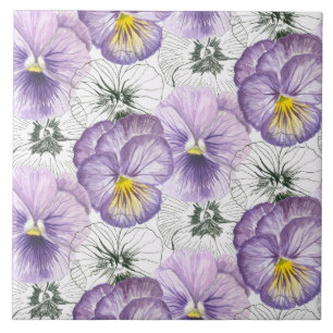 Pansy-Muster Fliese