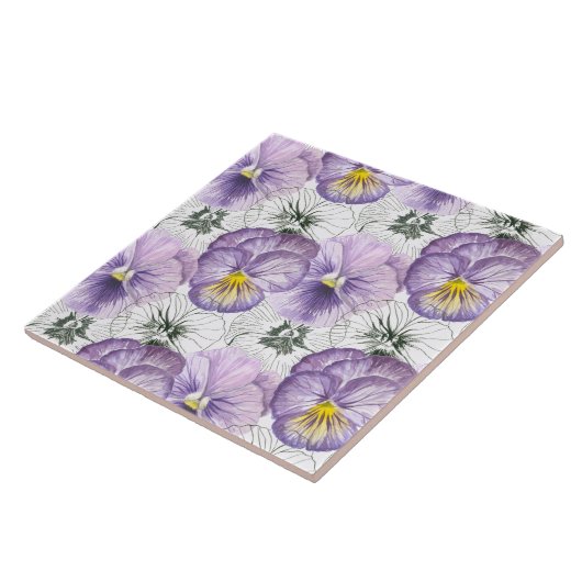 Pansy-Muster Fliese (Seite)