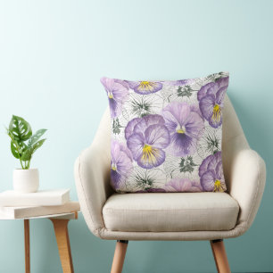 Pansy-Muster Kissen