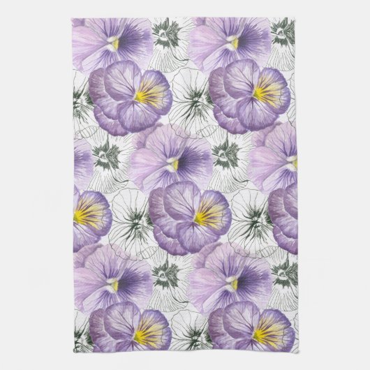 Pansy-Muster Küchentuch (Vertikal)