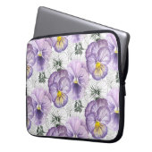 Pansy-Muster Laptopschutzhülle (Vorderseite Links)