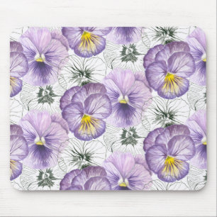 Pansy-Muster Mousepad