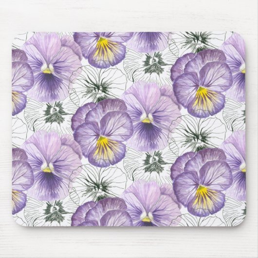 Pansy-Muster Mousepad (Vorne)