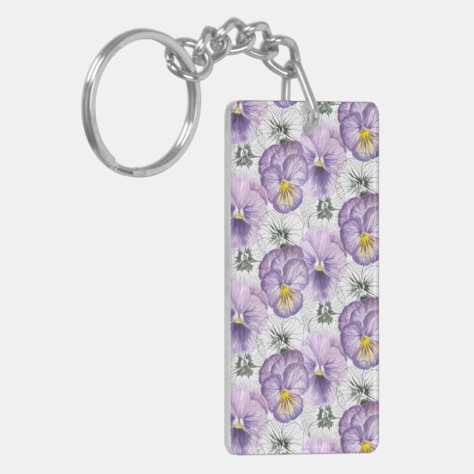 Pansy-Muster Schlüsselanhänger (Vorderseite links)