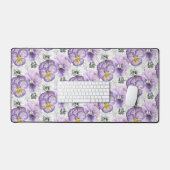 Pansy-Muster Schreibtischunterlage (Tastatur & Maus)