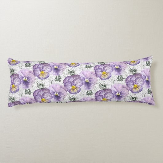 Pansy-Muster Seitenschläferkissen (Rückseite)