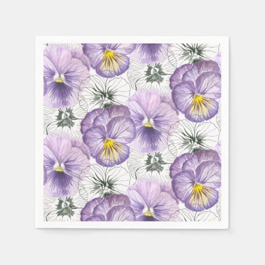 Pansy-Muster Serviette (Vorderseite)