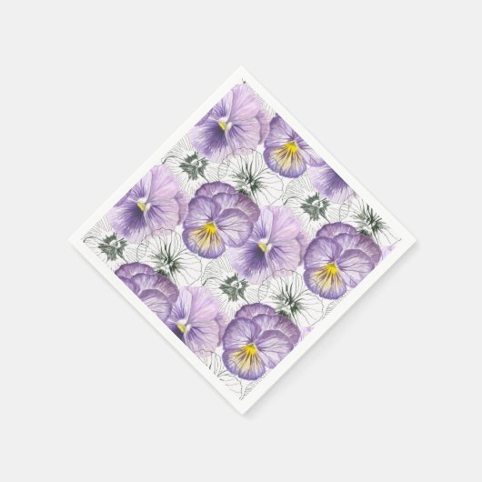 Pansy-Muster Serviette (Ecke)
