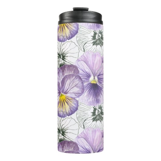 Pansy-Muster Thermosbecher (Vorderseite)