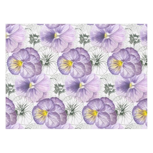 Pansy-Muster Tischdecke (Vorderseite (Horizontal))
