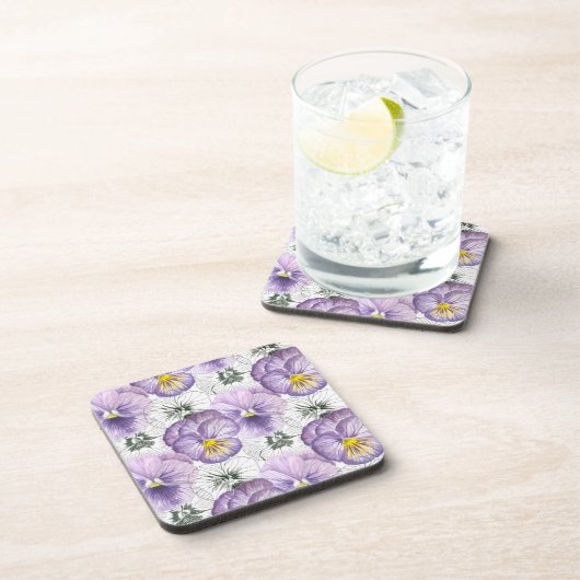 Pansy-Muster Untersetzer (Rechte Seite)