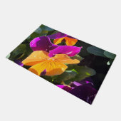 Pansy Orange und Lila Fußmatte (Schrägansicht)