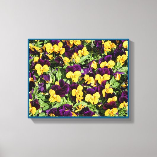Pansy Overload Stretched Canvas Print Leinwanddruck (Vorderseite)