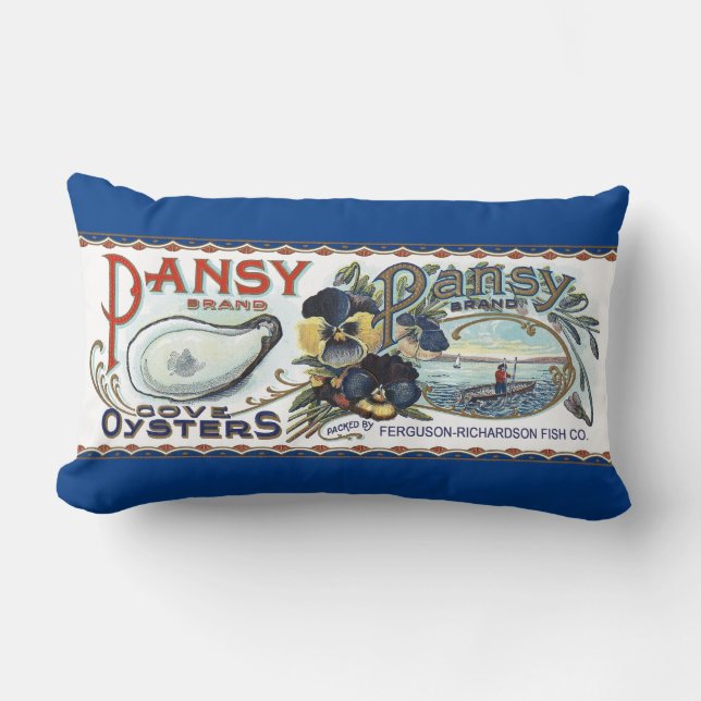 Pansy Oysters Lumbar Pillow Lendenkissen (Vorderseite)