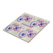 Pansy Panies Purple Flowers Fliese (Seite)