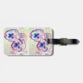 Pansy Panies Purple Flowers Gepäckanhänger (Rückseite horizontal)