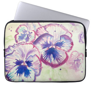 Pansy Panies Purple Flowers Laptopschutzhülle