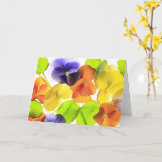 Pansy Party wird gut Karte (Gelbe Blume)