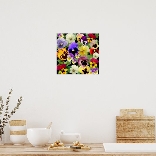 PANSY PATCHWORK ~ DRUCK/POSTER POSTER (Küche)