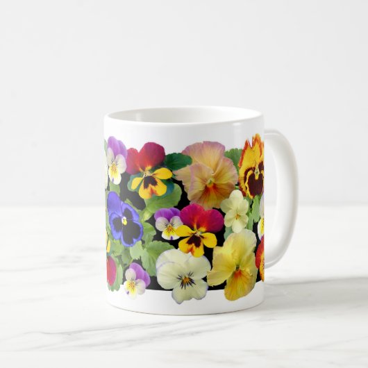 Pansy Patchwork Kaffeetasse (VorderseiteRechts)