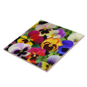 Pansy-Patchwork ~ Keramik-Fliese Fliese (Seite)