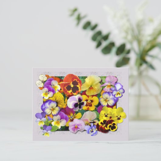 PANSY PATCHWORK POSTKARTE (Stehend Vorderseite)