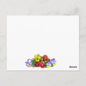 PANSY PATCHWORK POSTKARTE (Rückseite)