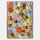 Pansy Patchwork Throw Blanket Decke (Vorderseite Vertikal)