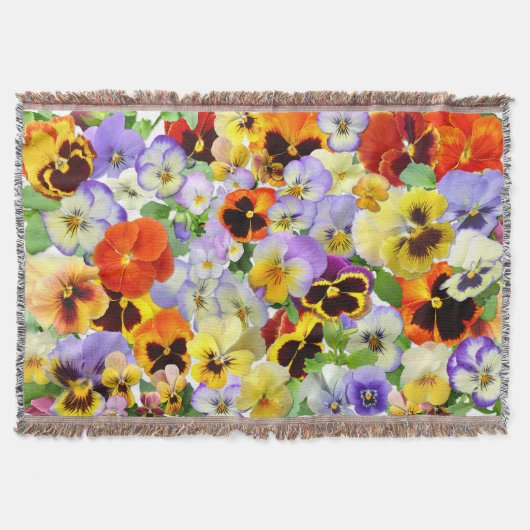 Pansy Patchwork Throw Blanket Decke (Vorderseite)