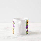 Pansy Patchwork Zwei-Tone-Kaffee-Tasse Espressotasse (Rückseite)