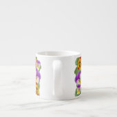 Pansy Patchwork Zwei-Tone-Kaffee-Tasse Espressotasse (Rückseite)