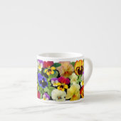 Pansy Patchwork Zwei-Tone-Kaffee-Tasse Espressotasse (Vorderseite Rechts)