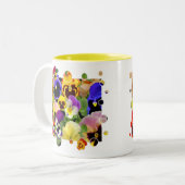 Pansy Patchwork Zweifarbige Tasse (Vorderseite Links)