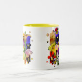 Pansy Patchwork Zweifarbige Tasse (Mittel)