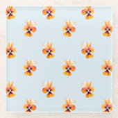 Pansy Pattern Glasuntersetzer (Vorderseite)