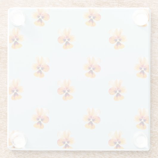 Pansy Pattern Glasuntersetzer (Rückseite)