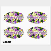 Pansy Perfect Thinking Ovaler Aufkleber (Blatt)